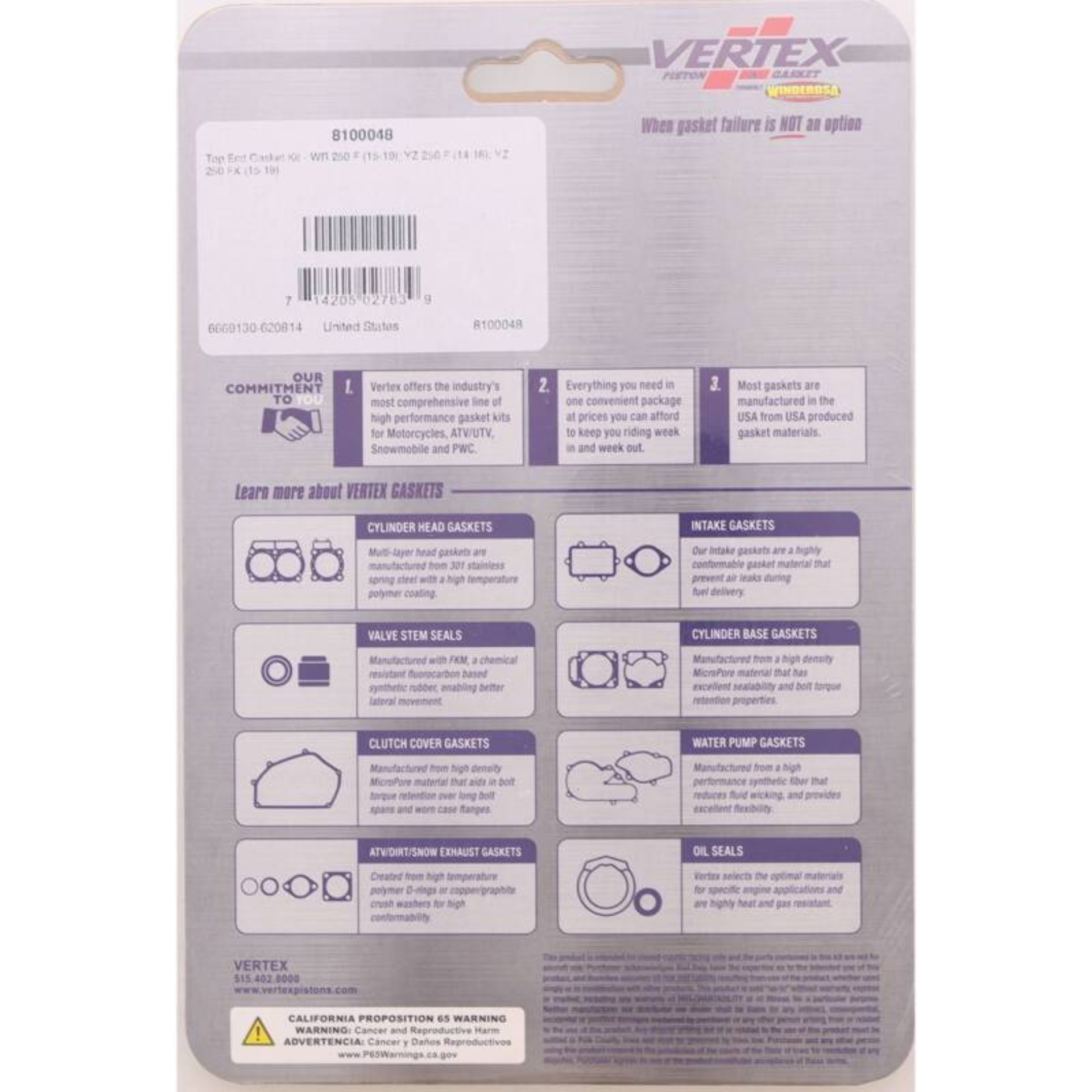 Picture of Vertex Top End Gasket Kit