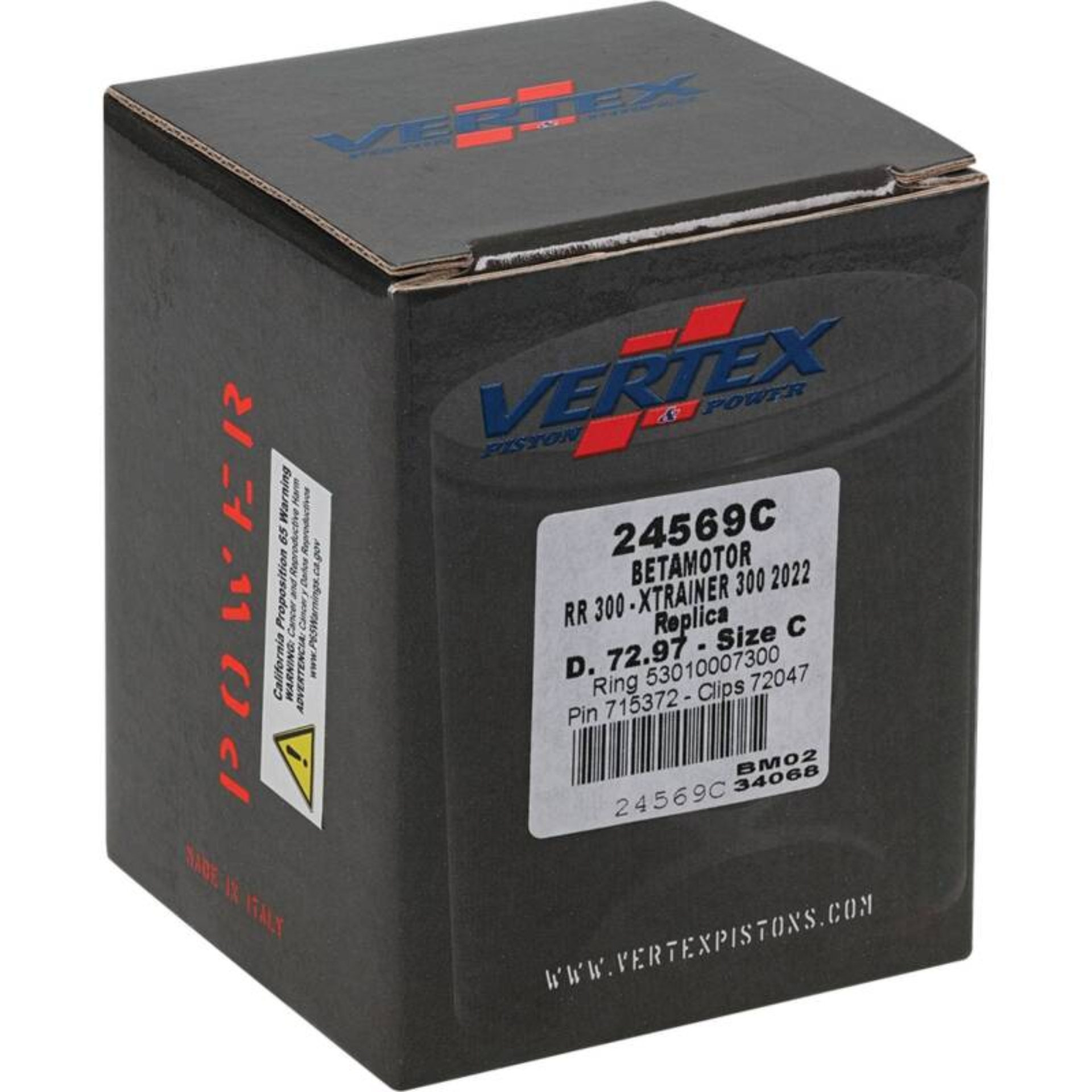 Picture of Vertex Piston 22-24 Beta RR 2T 300 300cc Cast Replica Piston Kit