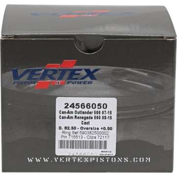 Picture of Vertex Piston 07-15 Can-Am Outlander 500 4x4 500cc +0.50mm Oversized Cast Replica Piston Kit