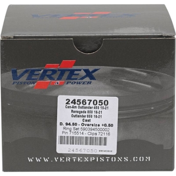 Picture of Vertex Piston 17-21 Can-Am Outlander 450 4x4 450cc +0.50mm Oversized Cast Replica Piston Kit