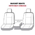 Picture of Covercraft 19-24 Dodge Ram Polycotton SeatSaver Custom Front Row Seat Covers - Grey
