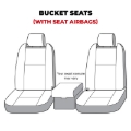 Picture of Covercraft 22-24 Dodge Ram 2500 Polycotton SeatSaver Custom Front Row Seat Covers - Grey