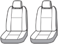 Picture of Covercraft 22-23 GMC Hummer Polycotton SeatSaver Custom Front Row Seat Covers - Grey