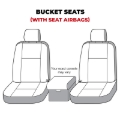 Picture of Covercraft 19-20 Ford F150 Polycotton SeatSaver Custom Front Row Seat Covers - Grey