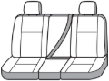 Picture of Covercraft 19-24 Chevrolet Silverado Polycotton SeatSaver Custom Front Row Seat Covers - Charcoal