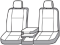 Picture of Covercraft 21-24 Ford F-150 Polycotton SeatSaver Custom Front Row Seat Covers - Grey