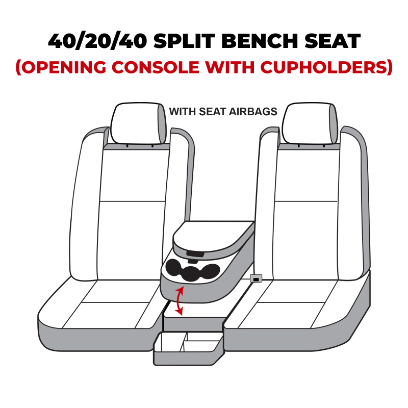 Picture of Covercraft 22-24 Dodge RAM 2500/3500 Polycotton SeatSaver Custom Front Row Seat Covers - Charcoal