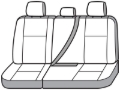 Picture of Covercraft 13-14 Ford F150 Polycotton SeatSaver Custom Second Row Seat Covers - Charcoal