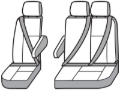 Picture of Covercraft 15-21 Ford Transit Polycotton SeatSaver Custom Third Row Seat Covers - Charcoal