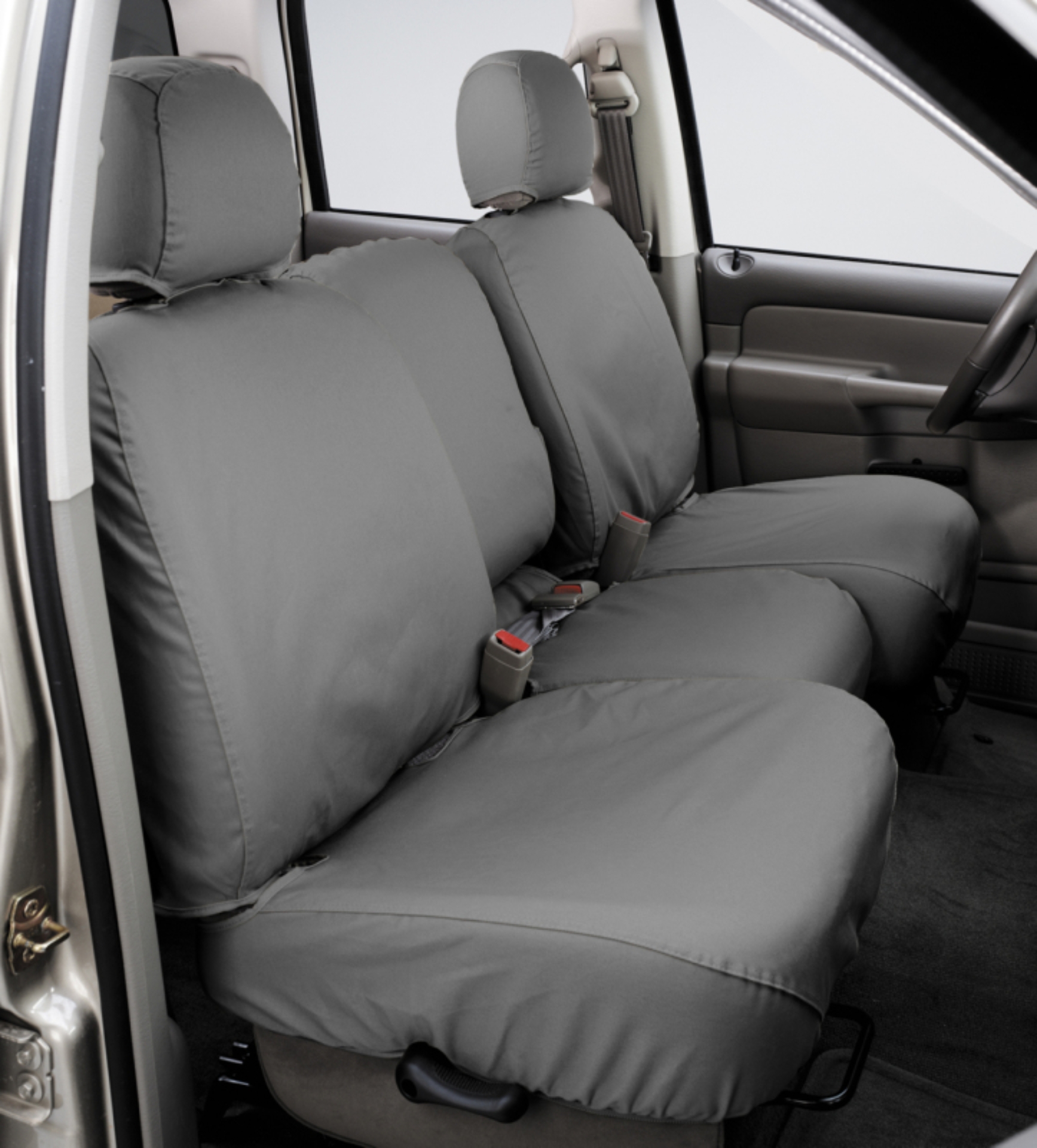 Picture of Covercraft 19-22 Ford F150 Polycotton SeatSaver Custom Second Row Seat Covers - Grey