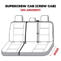 Picture of Covercraft 19-24 Ford F-250 Polycotton SeatSaver Custom Second Row Seat Covers - Charcoal