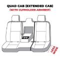 Picture of Covercraft 19-24 Dodge Ram Polycotton SeatSaver Custom Second Row Seat Covers - Charcoal