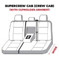 Picture of Covercraft 21-24 Ford F-150 Polycotton SeatSaver Custom Second Row Seat Covers - Charcoal