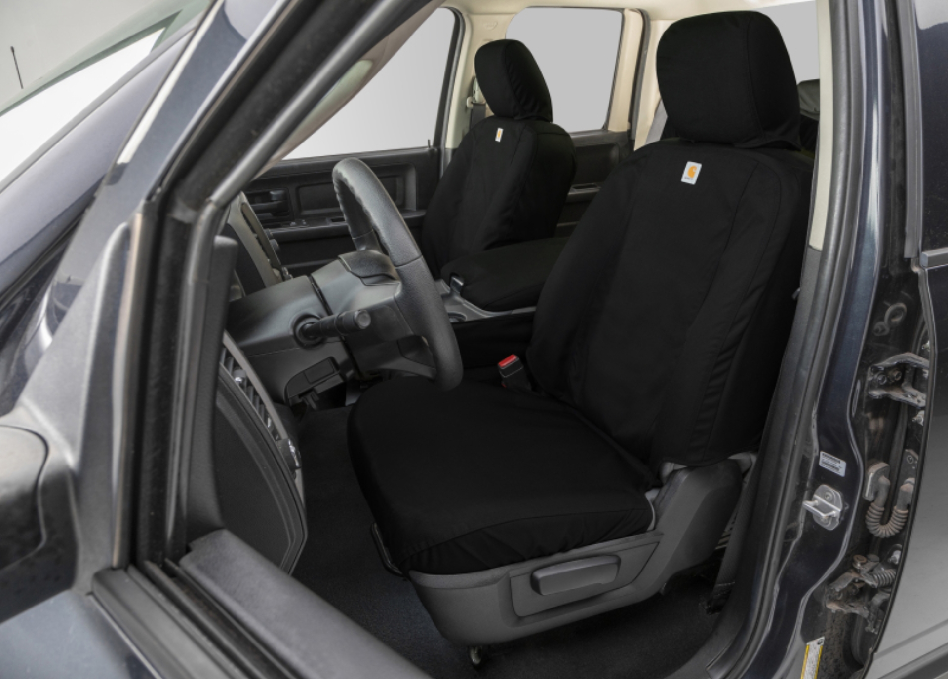 Picture of Covercraft 19-22 Ford F150 Carhartt Super Dux SeatSaver Custom Second Row Seat Covers - Black