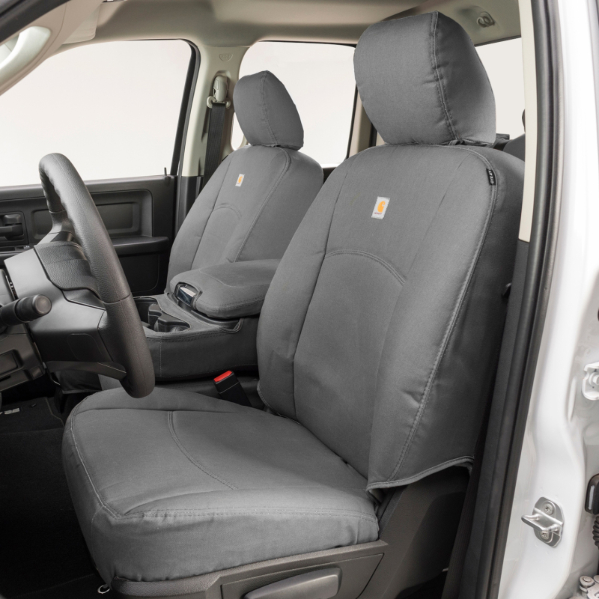 Picture of Covercraft 23-24 Ford Super Duty Carhartt PrecisionFit Custom Front Row Seat Covers - Gravel
