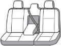 Picture of Covercraft 19-24 Dodge Ram 1500 Carhartt PrecisionFit Custom Second Row Seat Covers - Gravel