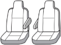Picture of Covercraft 00-06 Ford Excursion Polycotton SeatSaver Custom Front Row Seat Covers - Wet Sand