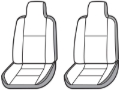 Picture of Covercraft 08-10 Ford F250/350 Polycotton SeatSaver Custom Front Row Seat Covers - Misty Grey