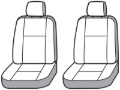 Picture of Covercraft 09-12 Ford Escape Polycotton SeatSaver Custom Front Row Seat Covers - Wet Sand
