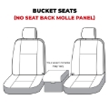 Picture of Covercraft 21-24 Ford Bronco Polycotton SeatSaver Custom Front Row Seat Covers - Taupe