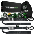 Picture of Rhino USA Cambuckle Motorcycle Tiedown Straps 2-Pack (Blue) 1.5In X 8Ft