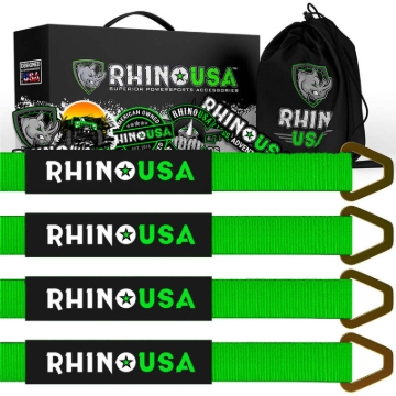 Picture of Rhino USA Axle Tie Down Straps (4-Pack) 2In X 38In - Green