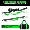 Picture of Rhino USA Heavy Duty Vehicle Tie Down Kit - Black