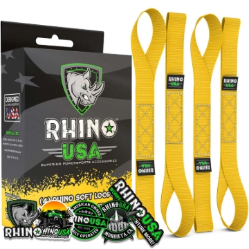 Picture of Rhino USA Soft Loops Motorcycle Tie-Down Set 4-Pack Yellow