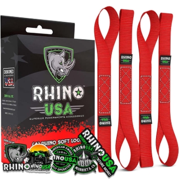 Picture of Rhino USA Soft Loops Motorcycle Tie-Down Set 4-Pack Red