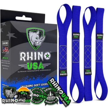 Picture of Rhino USA Soft Loops Motorcycle Tie-Down Set 4-Pack Blue