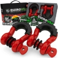 Picture of Rhino USA 3/4In D-Ring Shackle Set (2-Pack)(Red)
