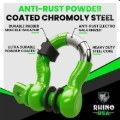 Picture of Rhino USA 3/4In D-Ring Shackle Set (2-Pack)(Green)