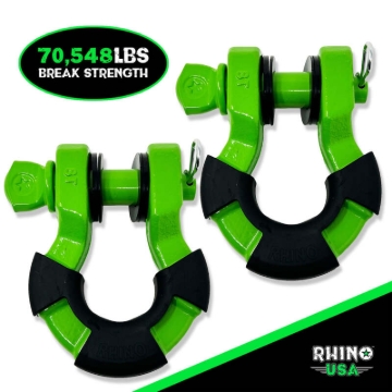 Picture of Rhino USA 8T Super Shackle 2-Pack (Green)