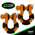 Picture of Rhino USA 8T Super Shackle 2-Pack (Orange)