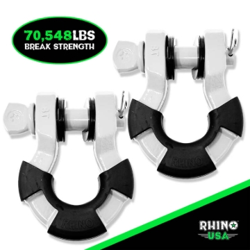 Picture of Rhino USA 8T Super Shackle 2-Pack (White)