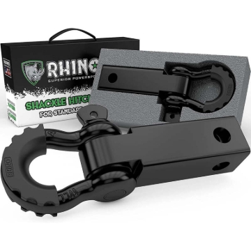 Picture of Rhino USA Shackle Hitch Receiver W/ D-Ring (Black)