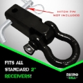 Picture of Rhino USA Shackle Hitch Receiver W/ D-Ring (Gray)