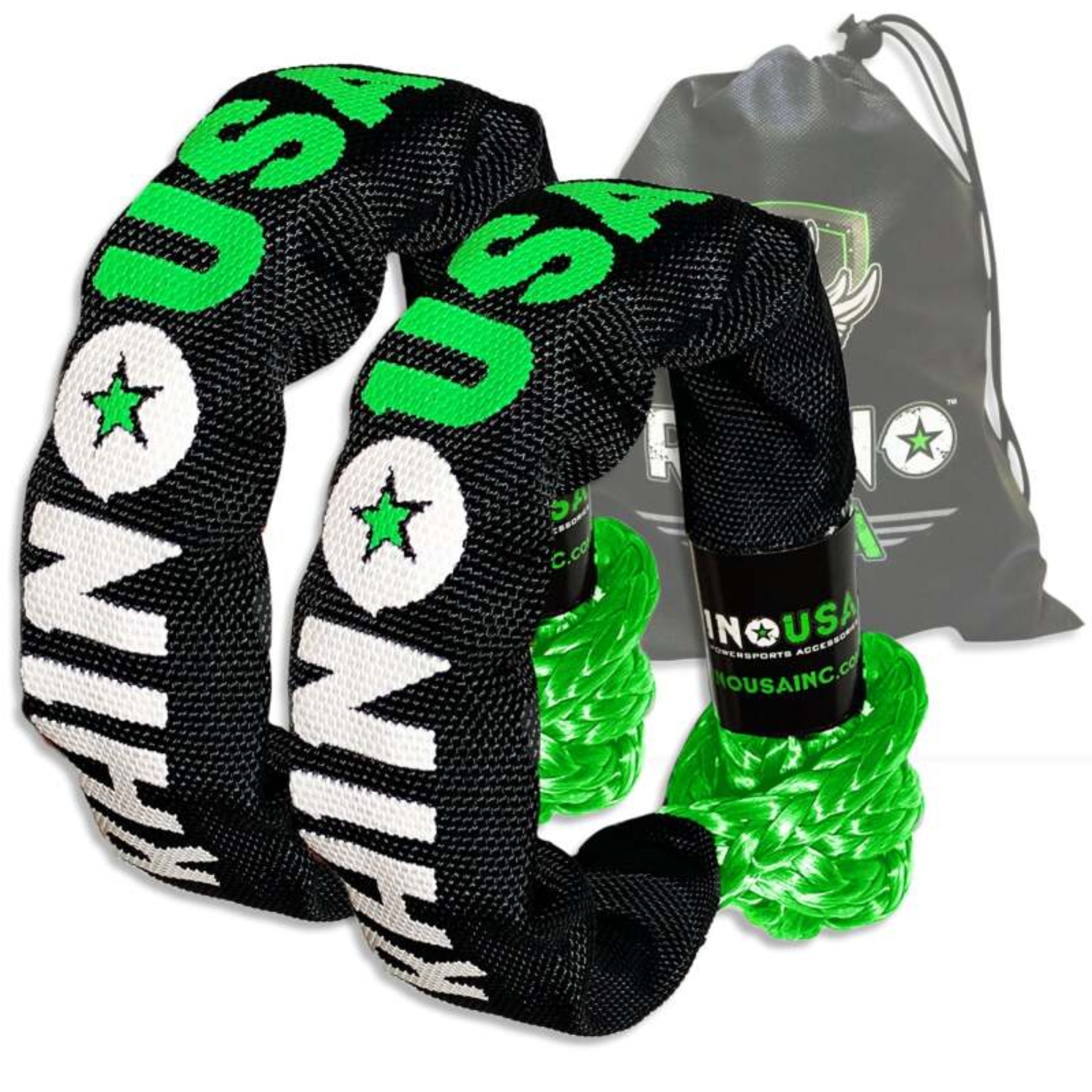 Picture of Rhino USA Synthetic Soft Shackles Green (2-Pack)