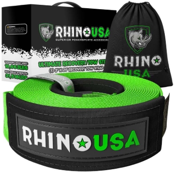 Picture of Rhino USA Recovery Tree Saver Strap 3Inx8Ft (Green)