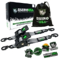 Picture of Rhino USA Retractable Ratchet Straps (2Pk 2Inx10Ft) Gray