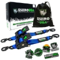 Picture of Rhino USA Retractable Ratchet Straps (2Pk 2Inx10Ft) Blue