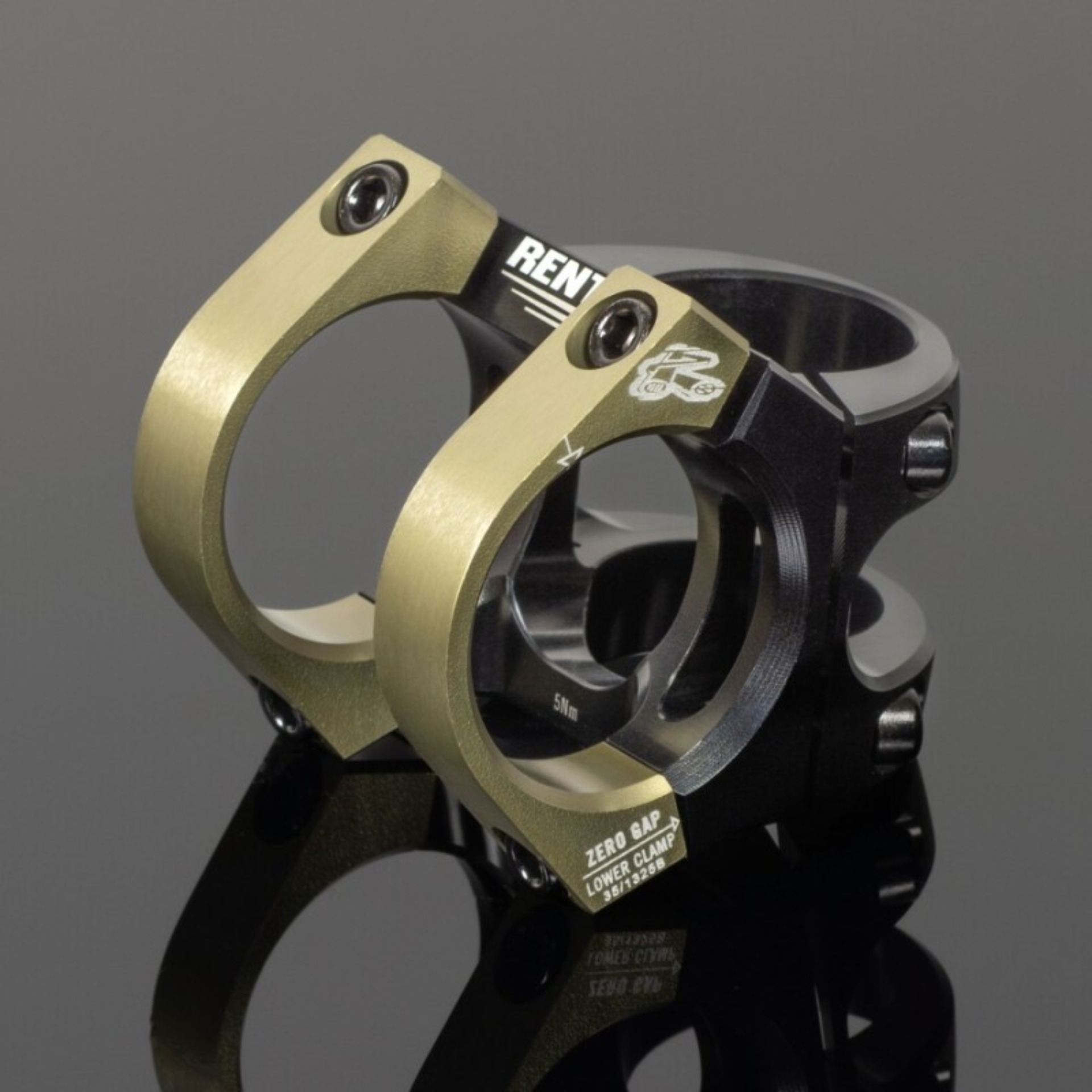Picture of Renthal V2 Apex Stem 35 x 33 mm. -  Black/AluGold