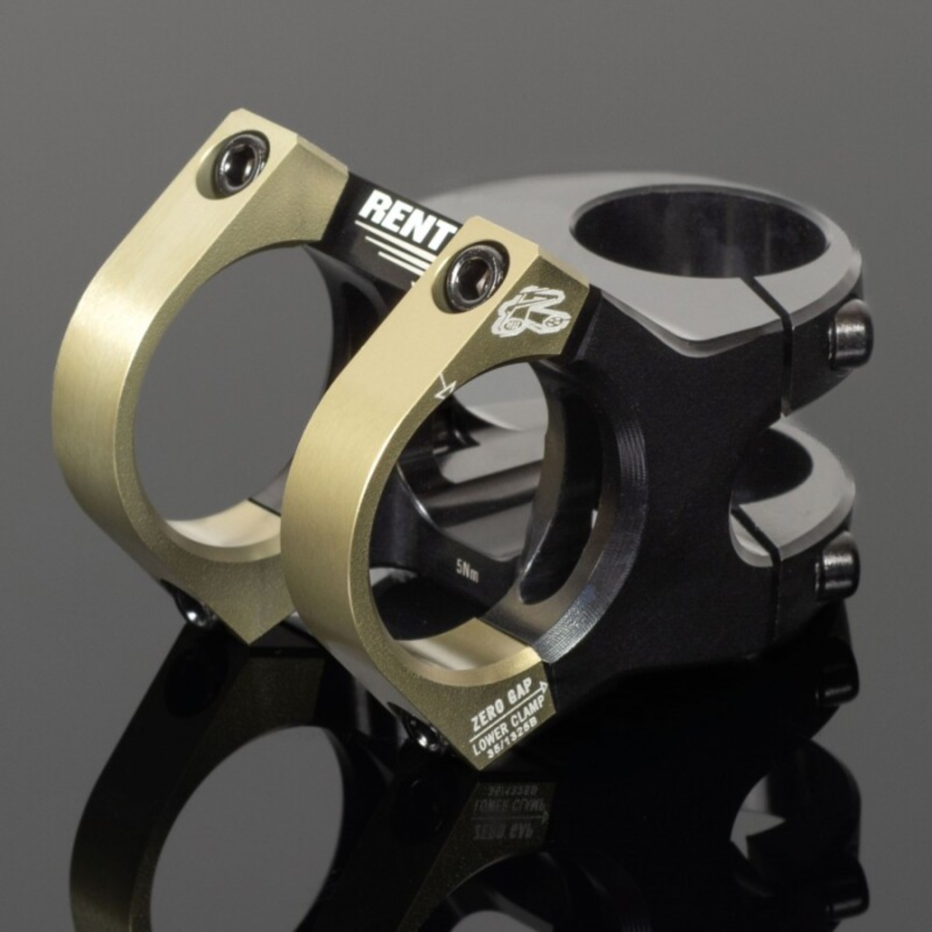 Picture of Renthal V2 Apex Stem 35 x 50 mm. -  Black/AluGold