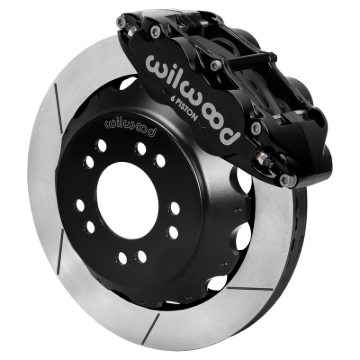 Picture of Wilwood Ford Mustang II Ford Narrow Superlite 6 Front Brake Kit w/ 12.88in Slotted Rotor - Black