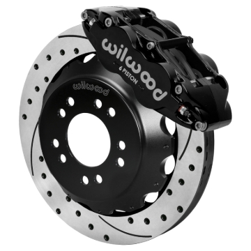 Picture of Wilwood Ford Mustang II Ford Narrow Superlite 6 Front Brake Kit w/ 12.88in Drill & Slot Rotor - Blk