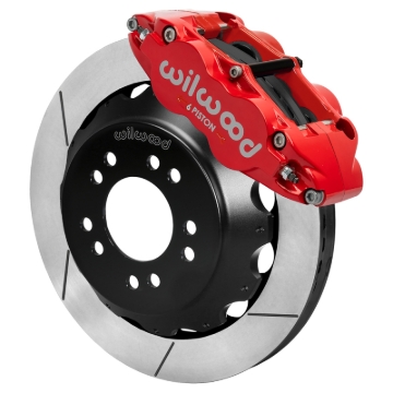 Picture of Wilwood Ford Mustang II Ford Narrow Superlite 6 Front Brake Kit w/ 12.88in Slotted Rotor - Red