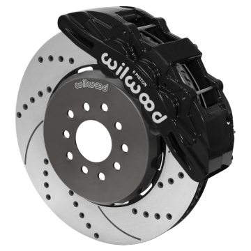 Picture of Wilwood Ford Mustang II Ford SX6R Front Brake Kit w/ 15.00in Drilled & Slotted Rotor - Black