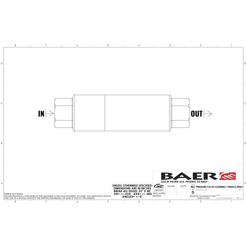 Picture of Baer Brakes BAE Residual Pressure Valve Brake Hardware - 6805148