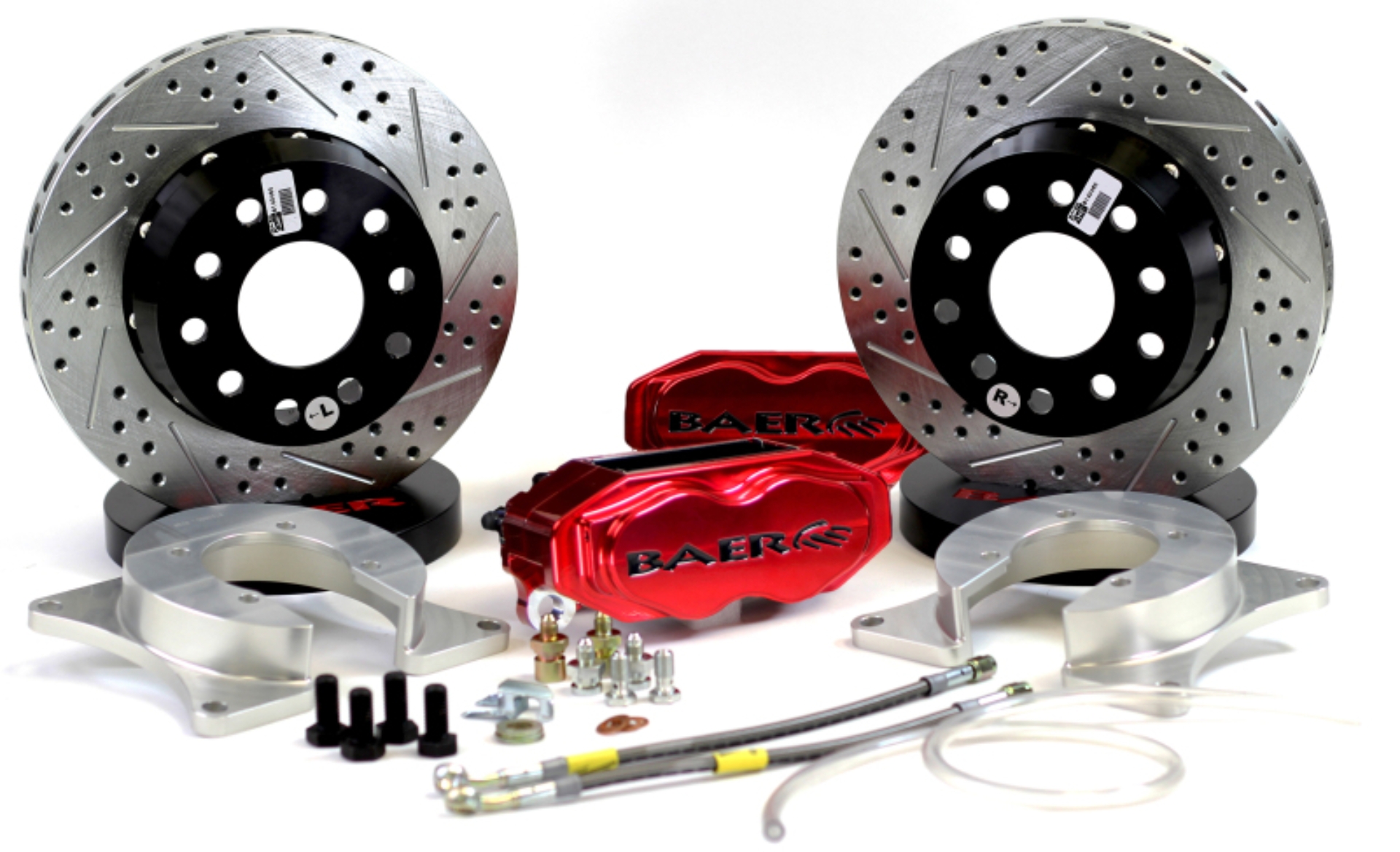 Picture of Baer Brakes GM Small Pattern 10/12 Bolt Bearing 11in SS4+ Deep Stage Rear SDZ Brake Kit - Fire Red