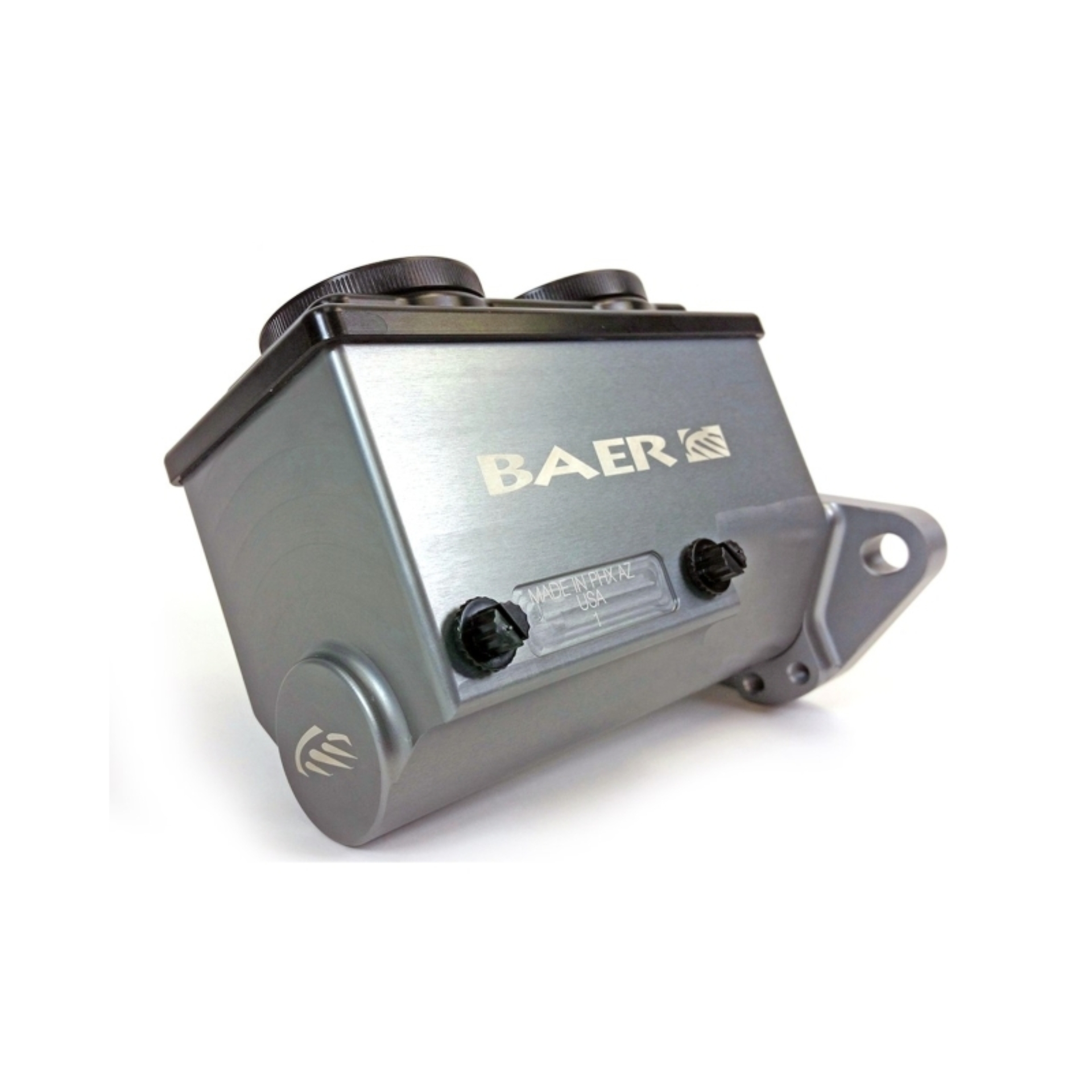 Picture of Baer Brakes GM/Ford 1-1/8in Bore Remaster 2-Bolt Left Port Master Cylinder Assembly - Gray